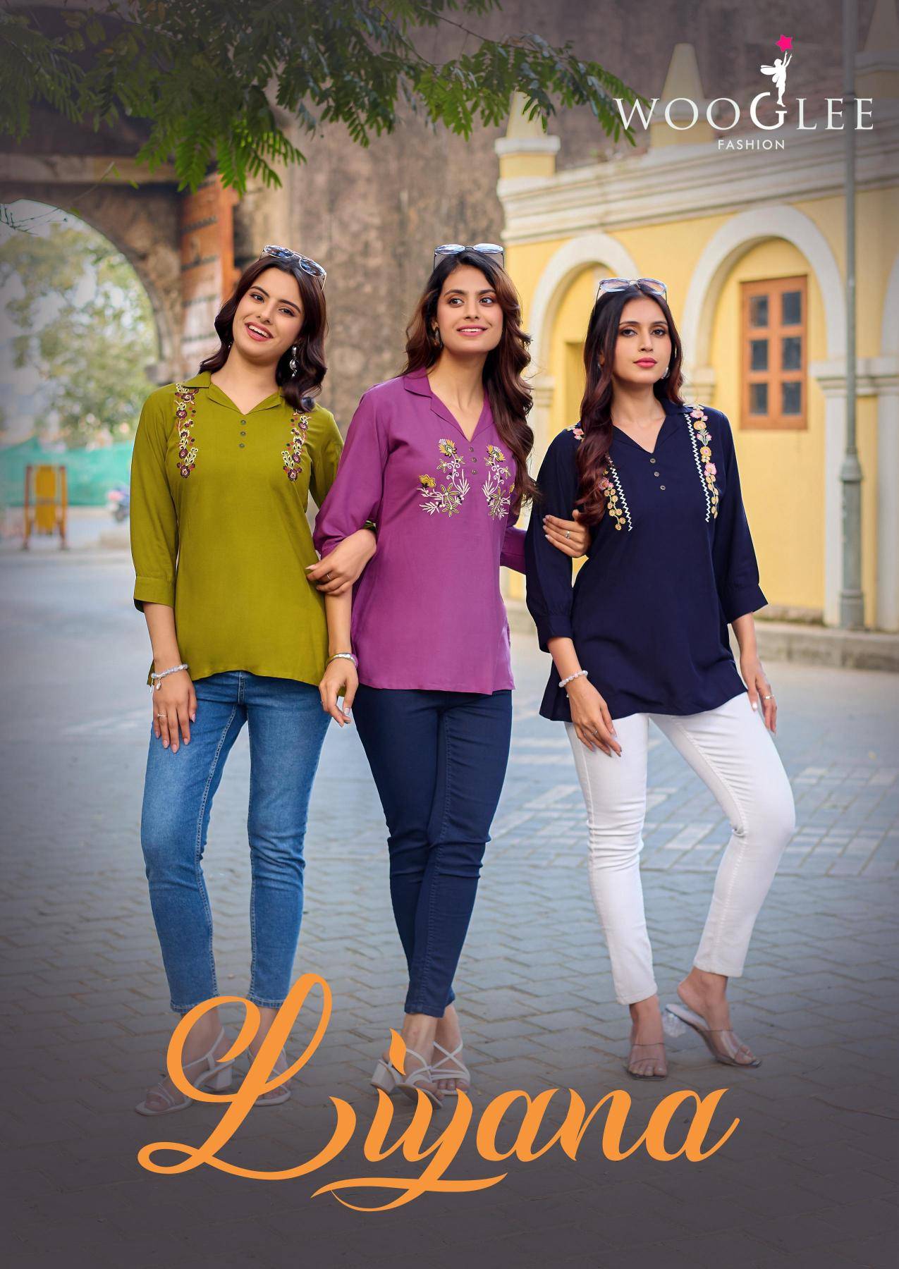 Wooglee liyana short top Long kurtis wholesale in Kolkata